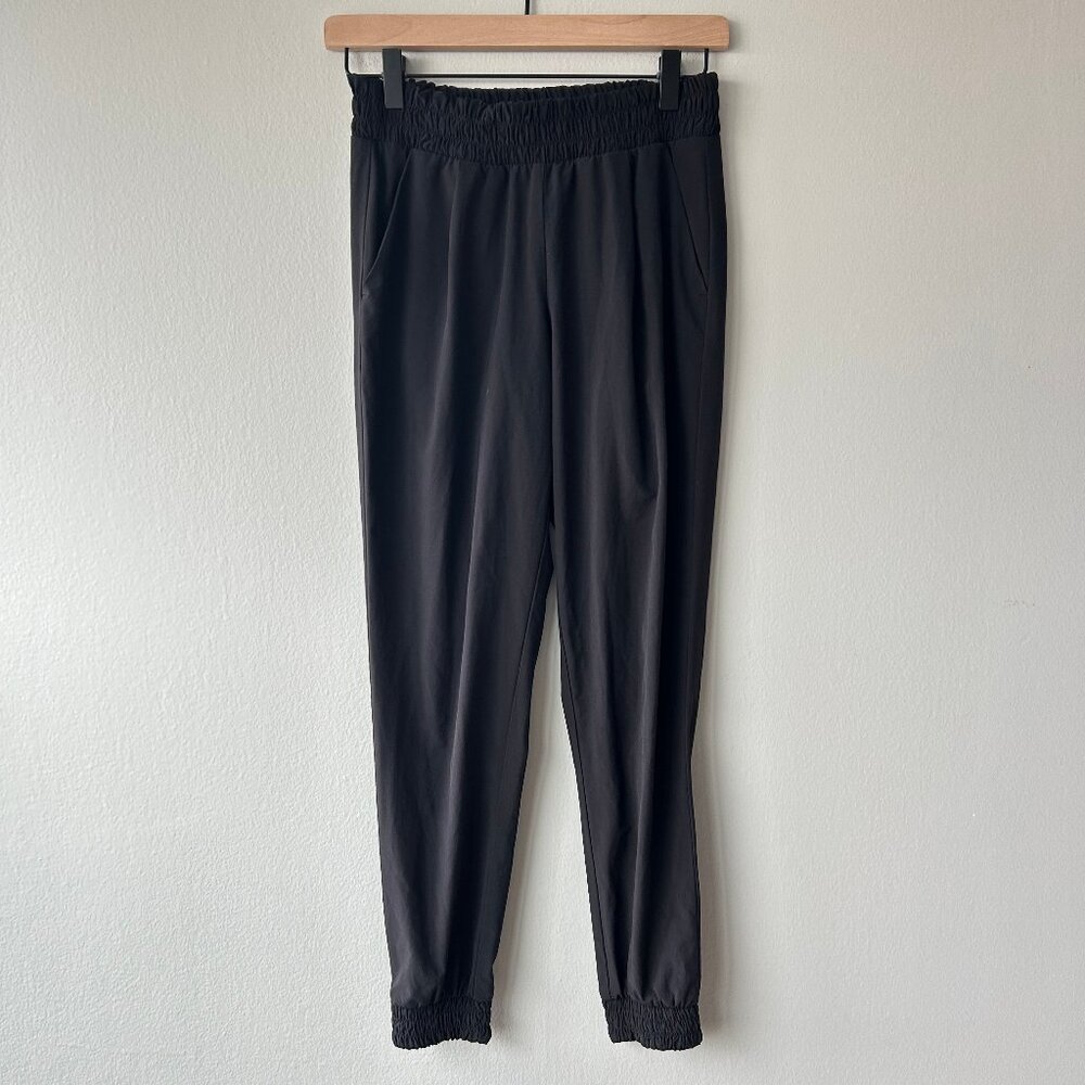 Athleta Jogger Pants Women 0 Black Elastic Waist Ankle - Picture 2 of 8
